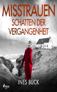 Cover_Misstrauen_Thumb300_zeigt Frau in rotem Mantel am Meer, im Hintergrund