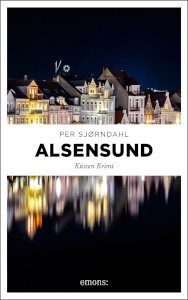 Cover_Alsensund_Thumb300_zeigt Häuser, die sich in einer Wasserfläche widerspiegeln, sehr düster